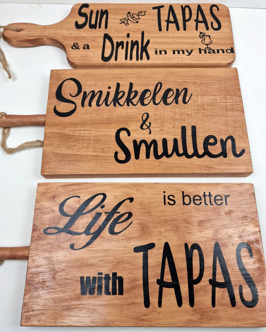 Handpainted Tapas text board
