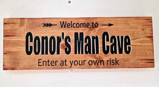 Wooden Mancave Sign – Personalized & Handmade