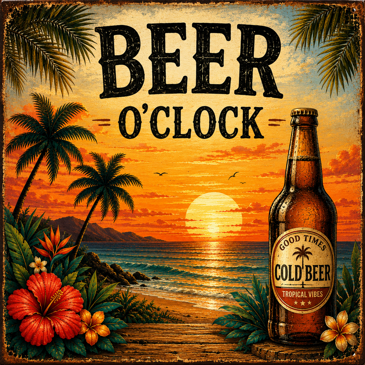 1. Wooden Bottle Opener with Decorative Tile