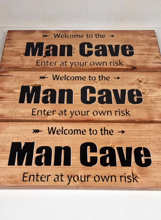 Wooden Mancave Sign – Personalized & Handmade