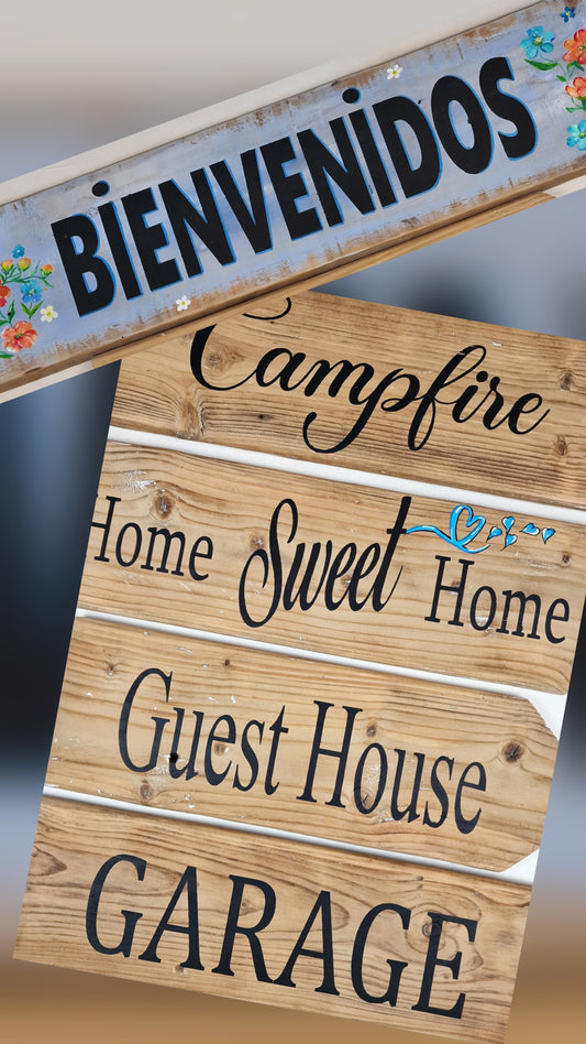 Handmade wooden signs – personalized