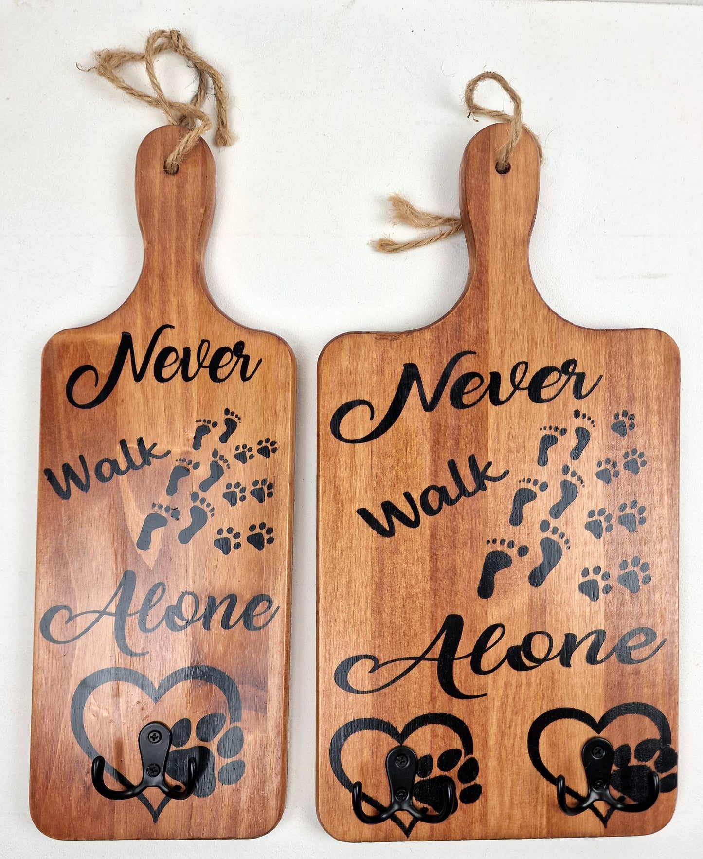 Personalized Dog Leash Holder – Handmade Wooden Sign
