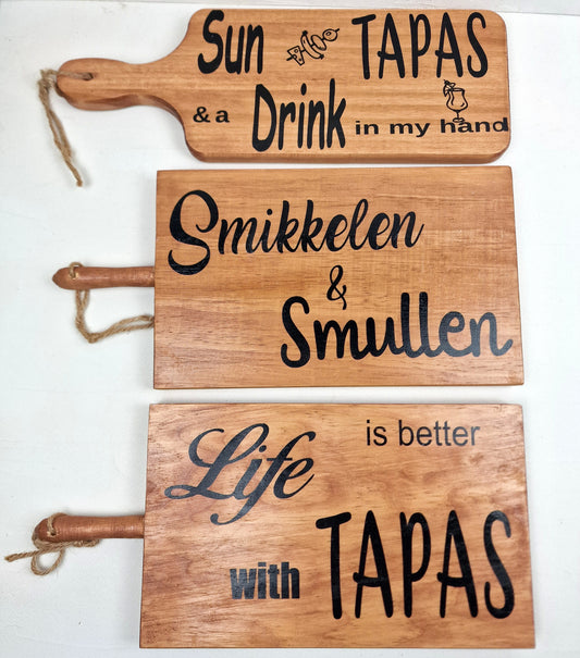Handpainted Tapas text board