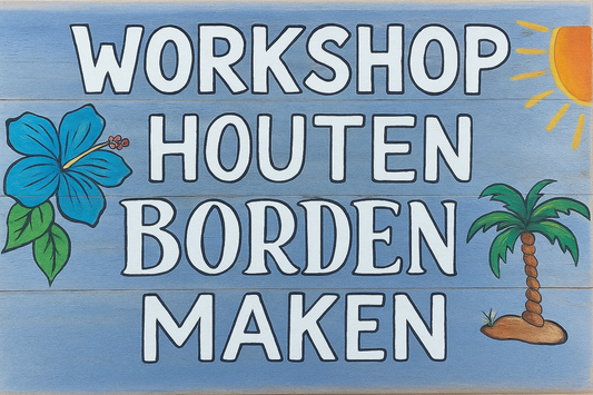 Workshop wooden signs