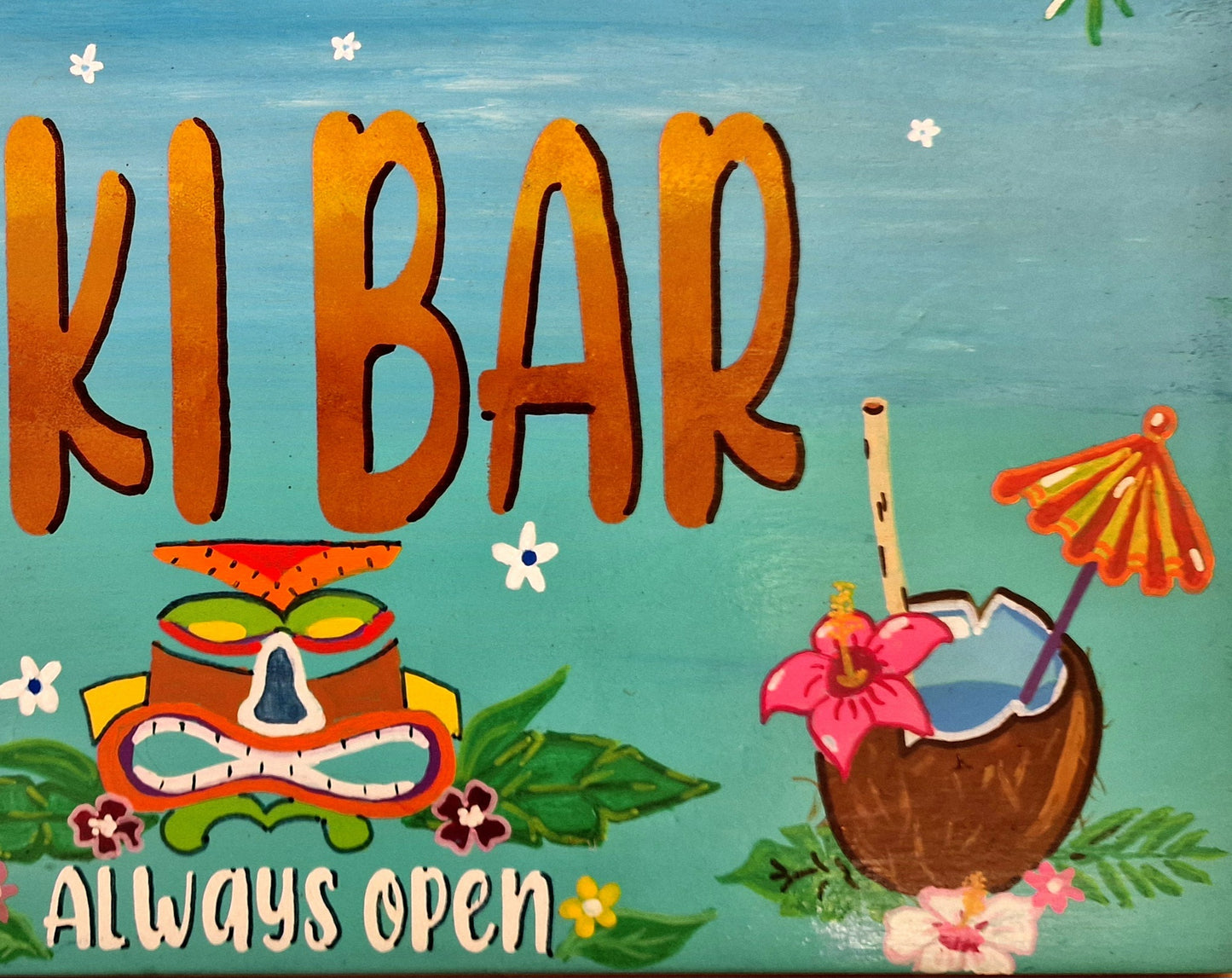 6. Ibiza signs - Handmade Personalized Tiki Bar