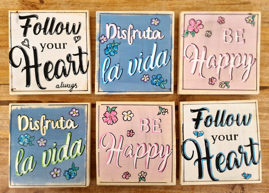 Mini text signs