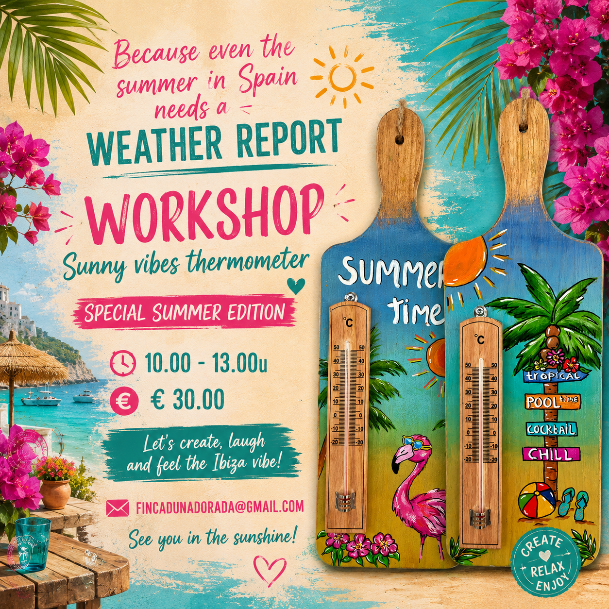 Workshop Sunny Vibes Thermometer